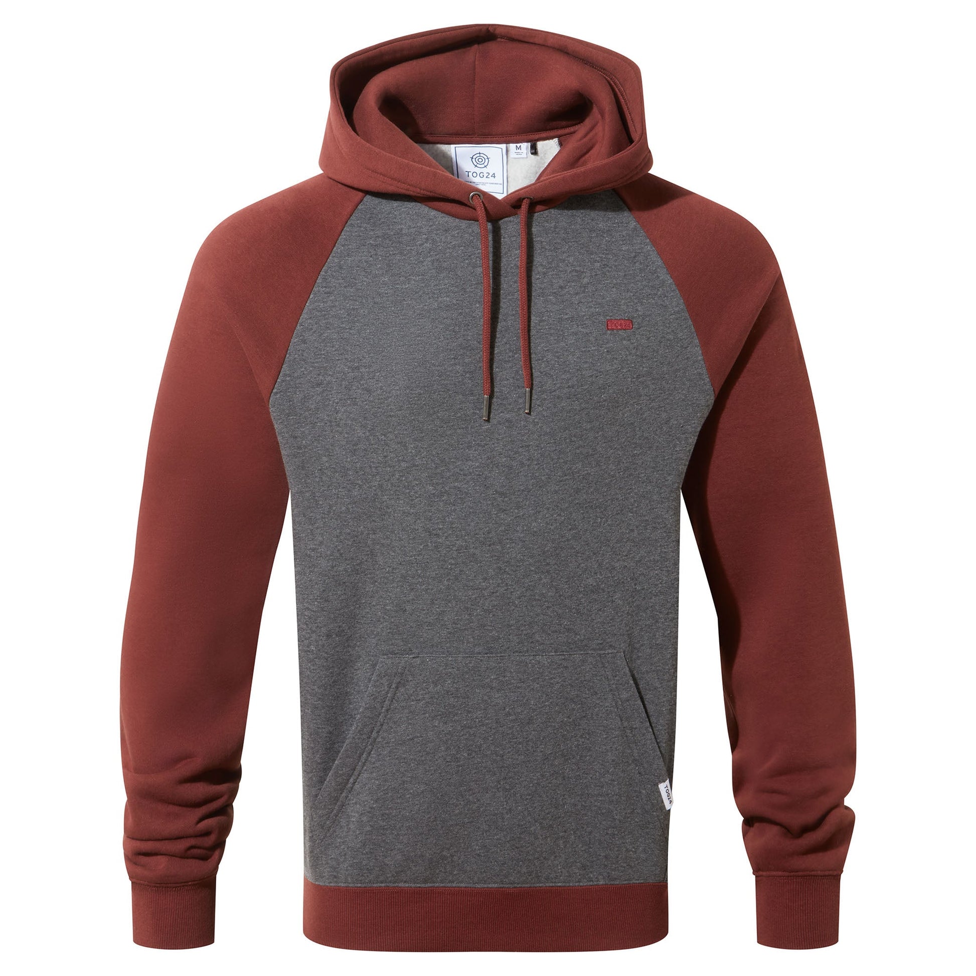 Noston Mens Supersoft Raglan Hoody - Port