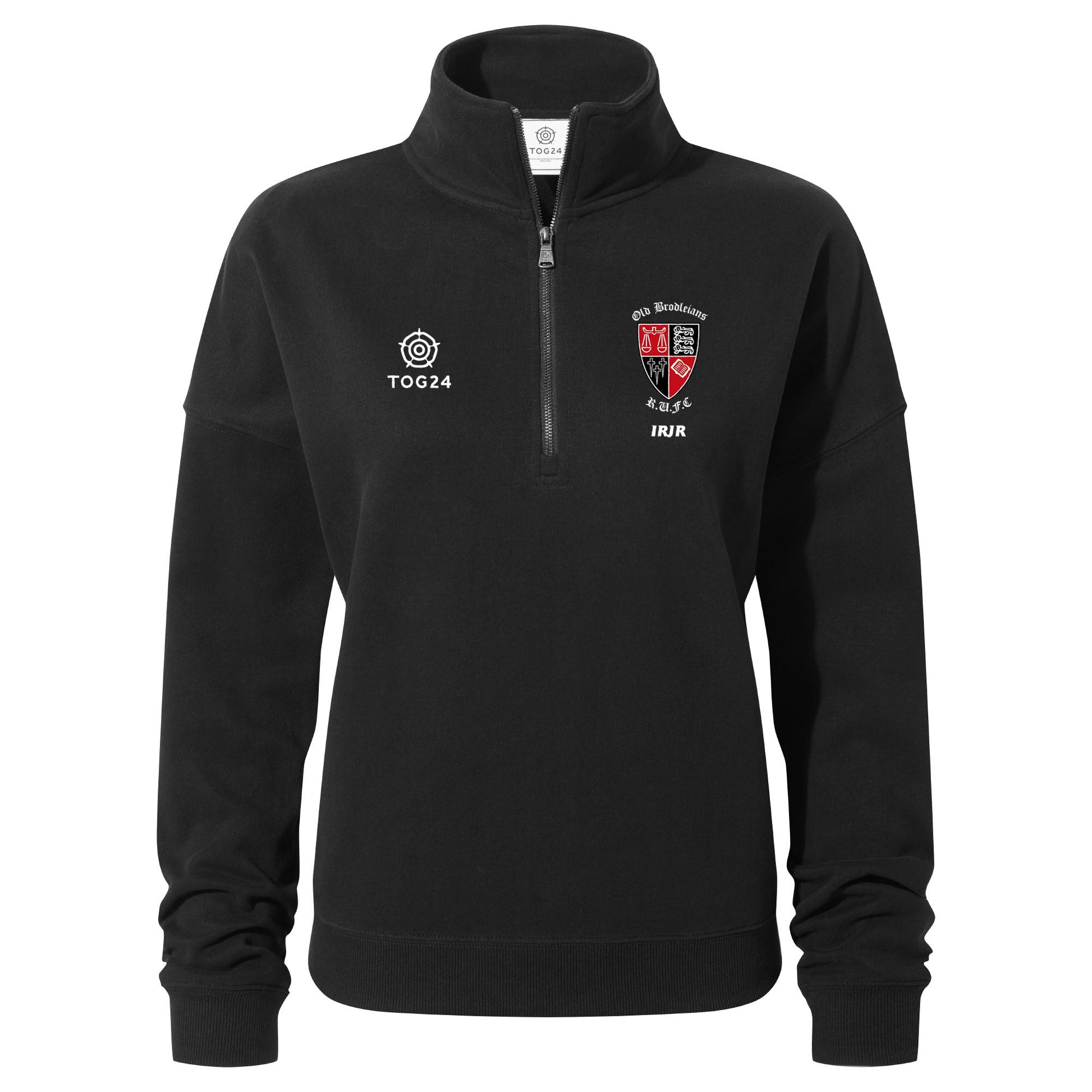 Old Brodleians Womens - Oakenshaw 1/4 Zip Neck Black