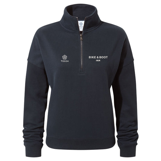 Bike & Boot Womens - Oakenshaw 1/4 Zip Neck Dark Indigo