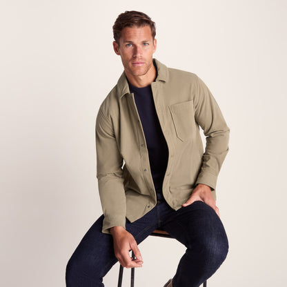 Olson Mens Chunky Corduroy Shacket - Walnut