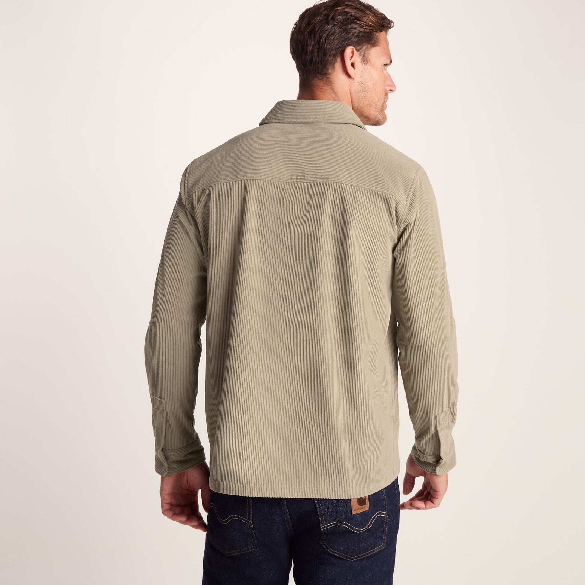 Olson Mens Chunky Corduroy Shacket - Walnut
