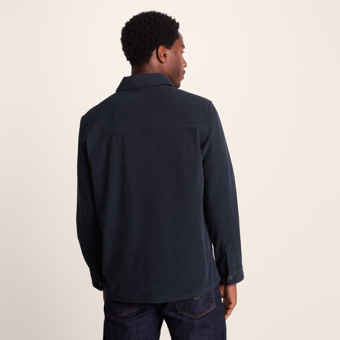 Olson Mens Chunky Corduroy Shacket - Dark Indigo