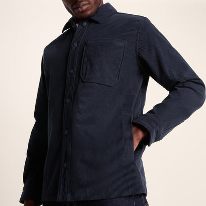 Olson Mens Chunky Corduroy Shacket - Dark Indigo