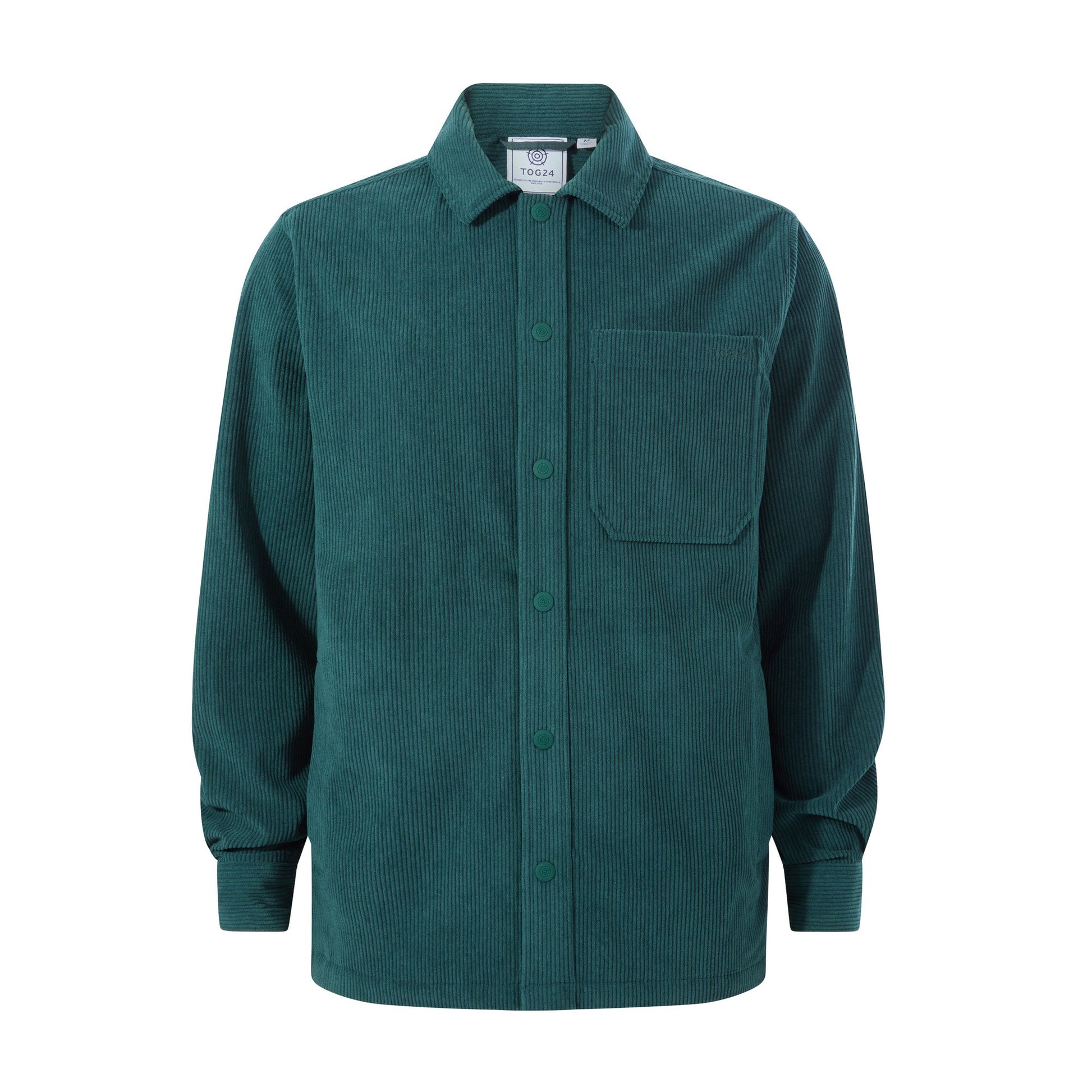 Olson Mens Chunky Corduroy Shacket - Midnight Green
