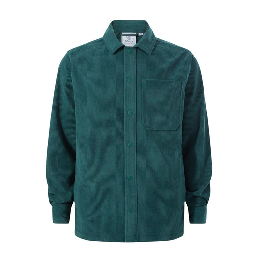 Olson Mens Chunky Corduroy Shacket - Midnight Green