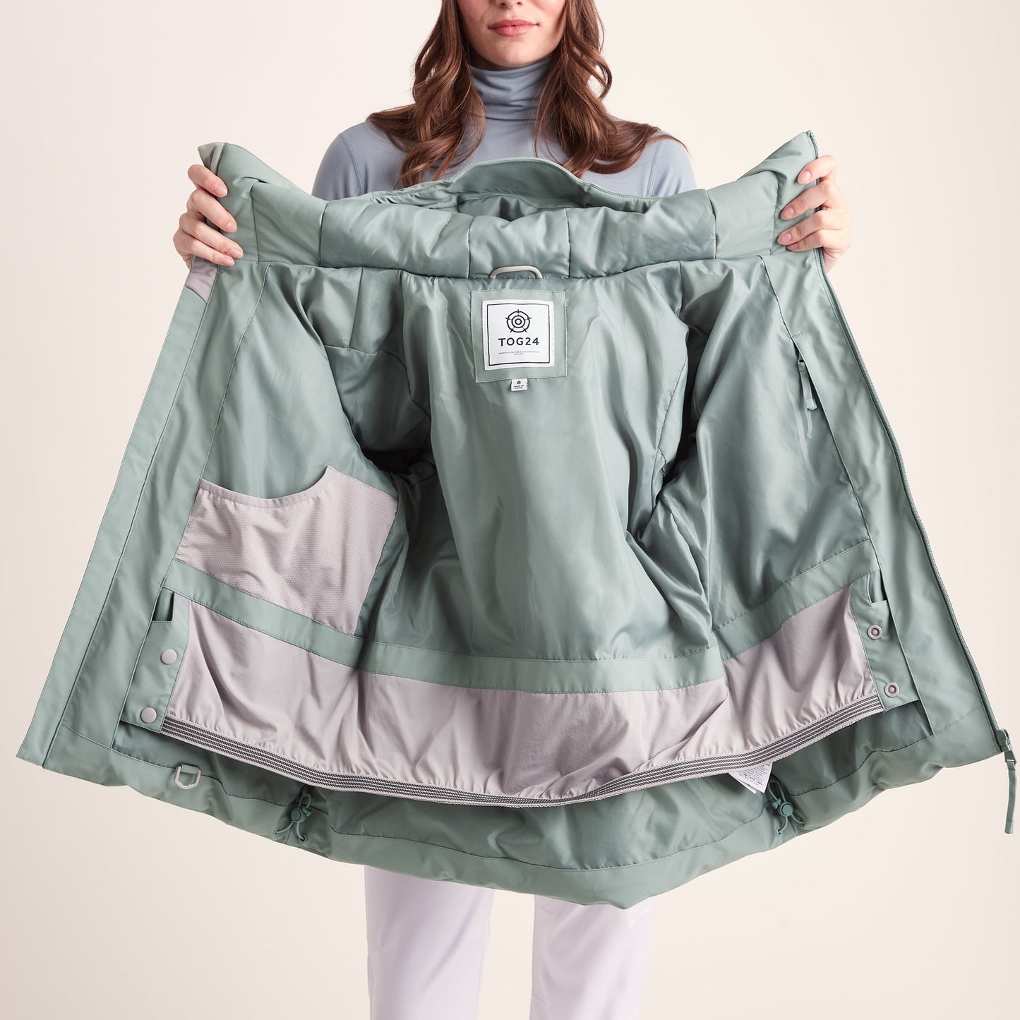 Orelle Womens Insulated Ski Jacket - Mist Grey