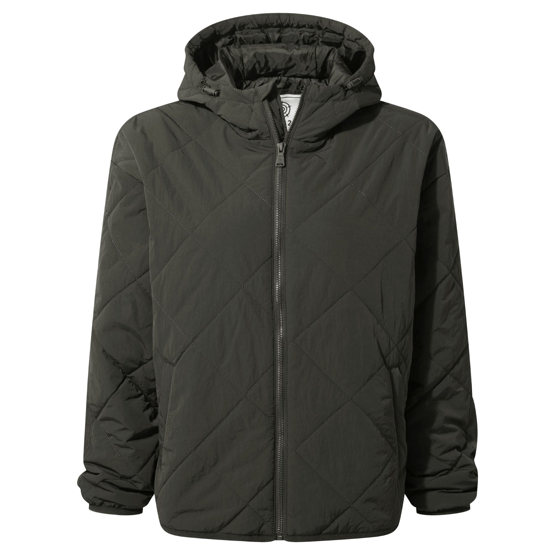 Orford Womens Hooded Packaway Padded Jacket - Washed Black