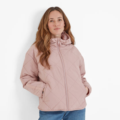 Orford Womens Hooded Packaway Padded Jacket - Faded Pink