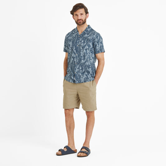 Otto Mens Short Sleeve Shirt - Night Sea Print