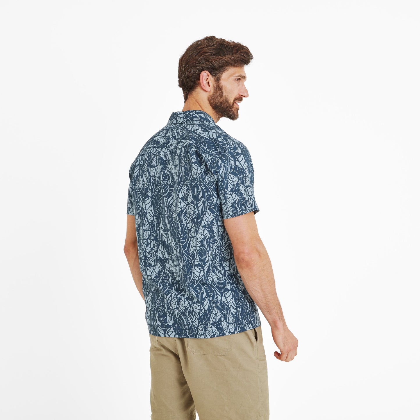 Otto Mens Short Sleeve Shirt - Night Sea Print