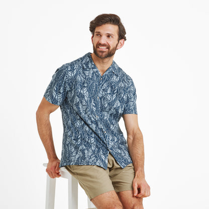 Otto Mens Short Sleeve Shirt - Night Sea Print