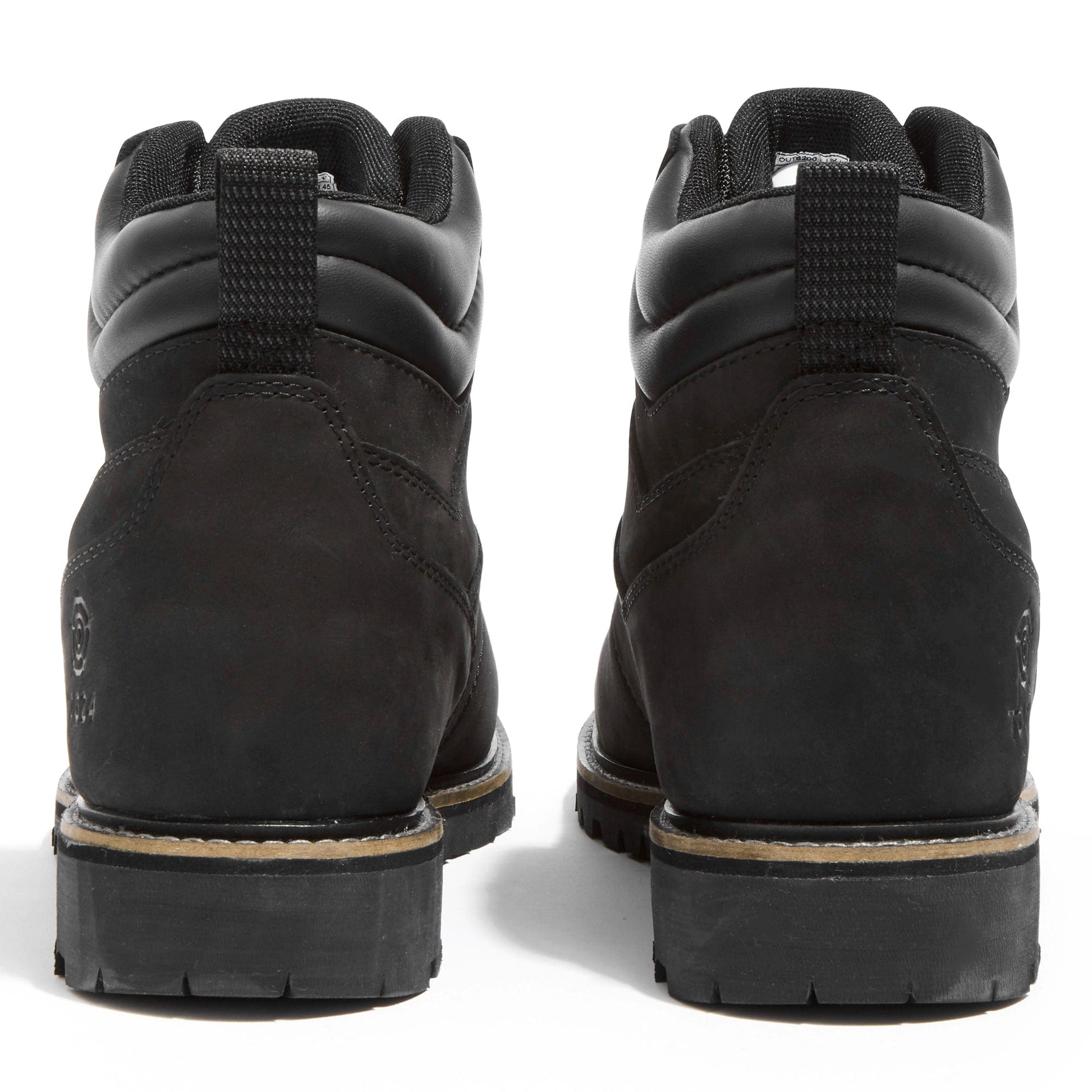 Outback Mens Leather Walking Boots - Black