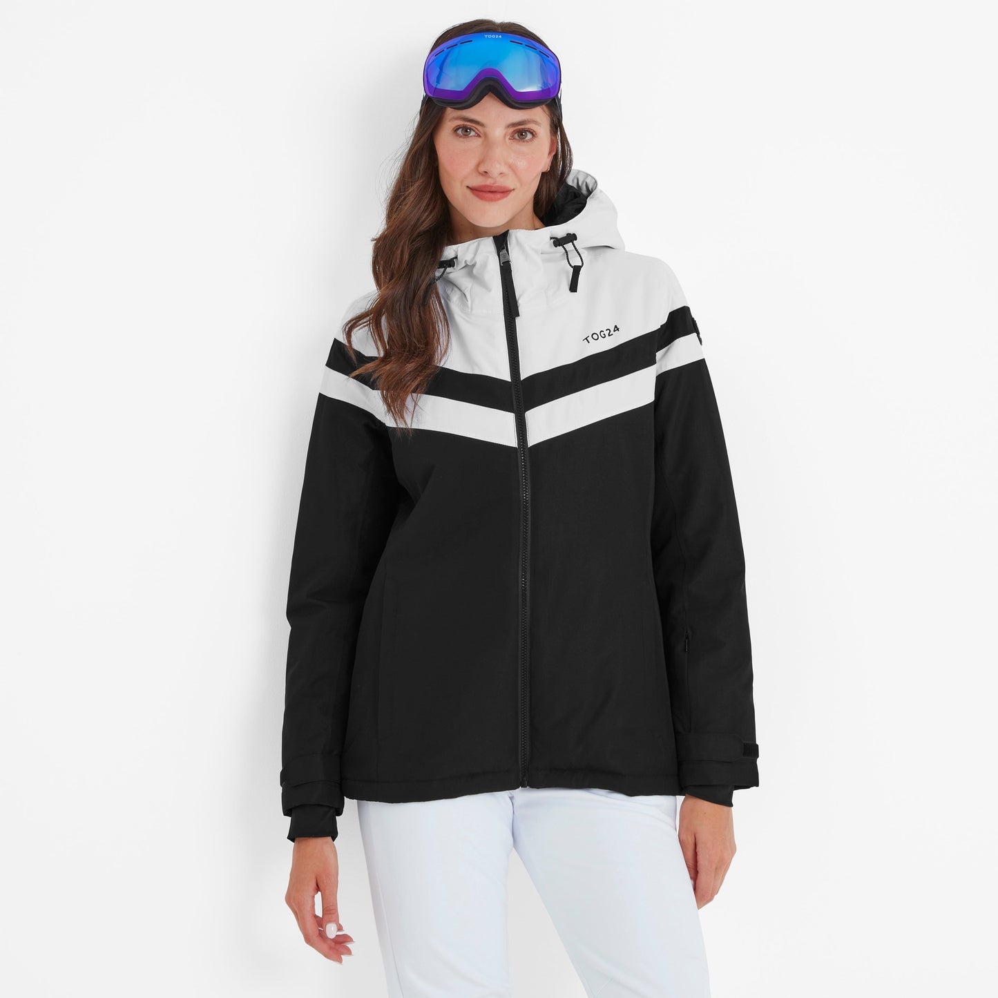 Panorama Womens Ski Jacket - Black/Optic White