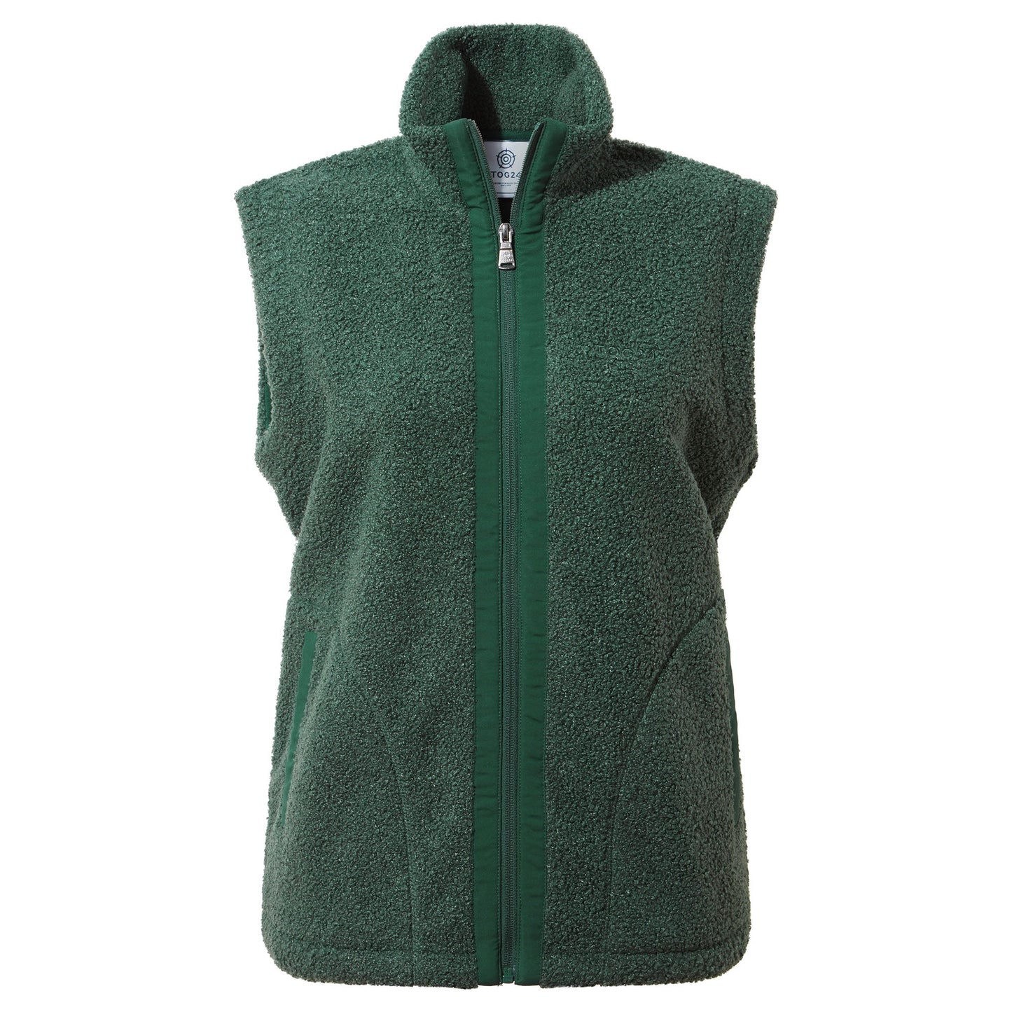 Peyton Womens Relaxed Fit Sherpa Fleece Gilet - Racing Green