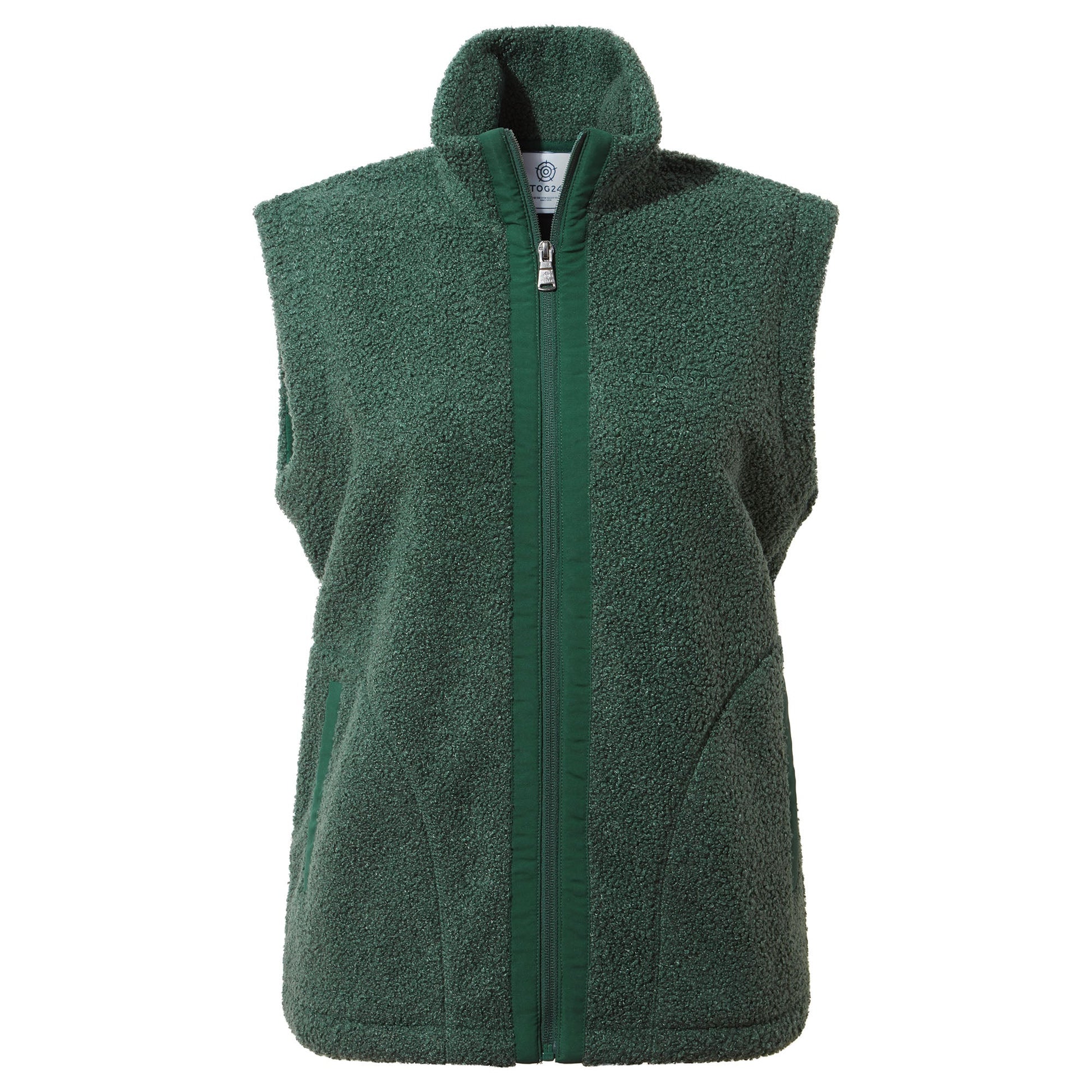 Peyton Womens Relaxed Fit Sherpa Fleece Gilet - Racing Green