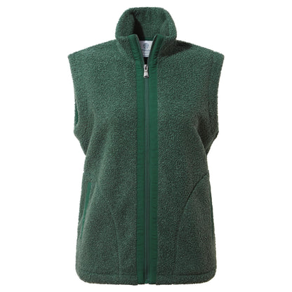Peyton Womens Relaxed Fit Sherpa Fleece Gilet - Racing Green
