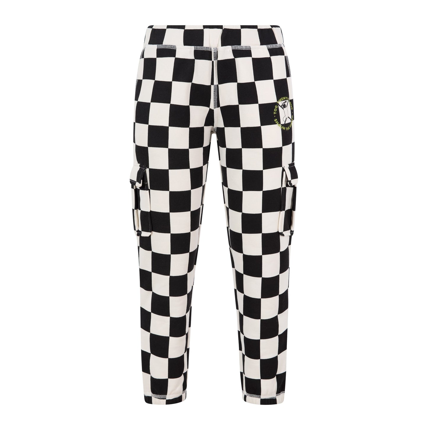 Polypay Kids Shaun the Sheep Sweat Pant - Black Woolly Checkerboard