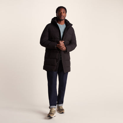 Preece Mens Long Shower Resistant Insulated Jacket - Black
