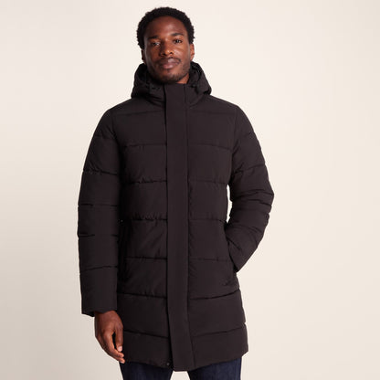 Preece Mens Long Shower Resistant Insulated Jacket - Black