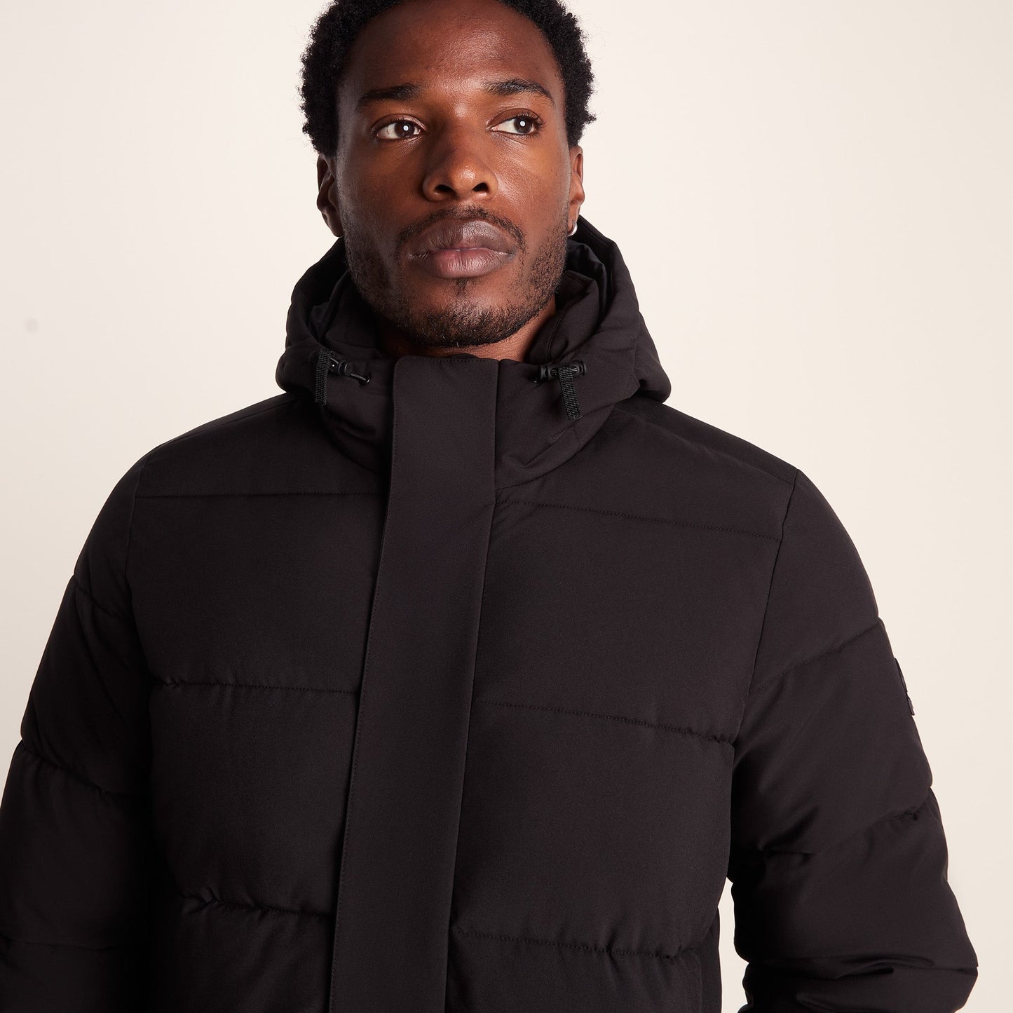 Preece Mens Long Shower Resistant Insulated Jacket - Black