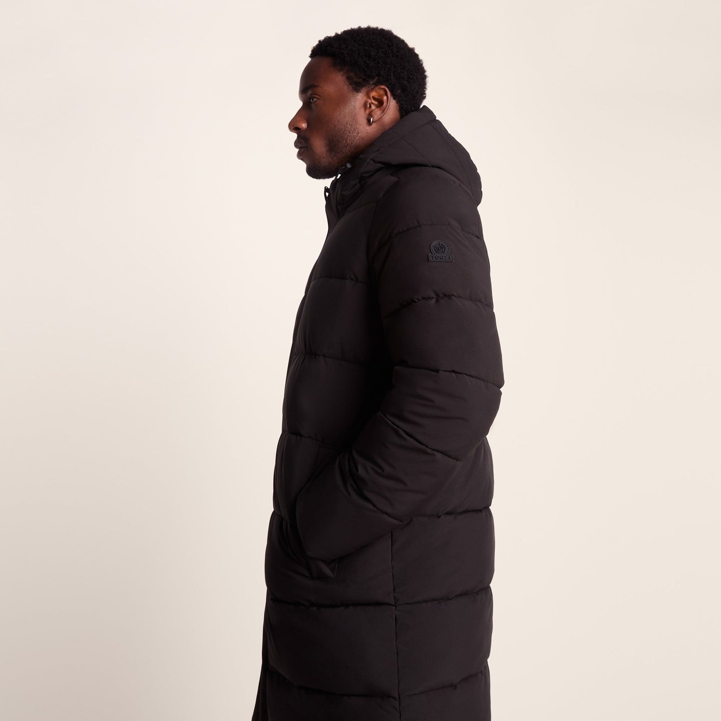 Preece Mens Long Shower Resistant Insulated Jacket - Black