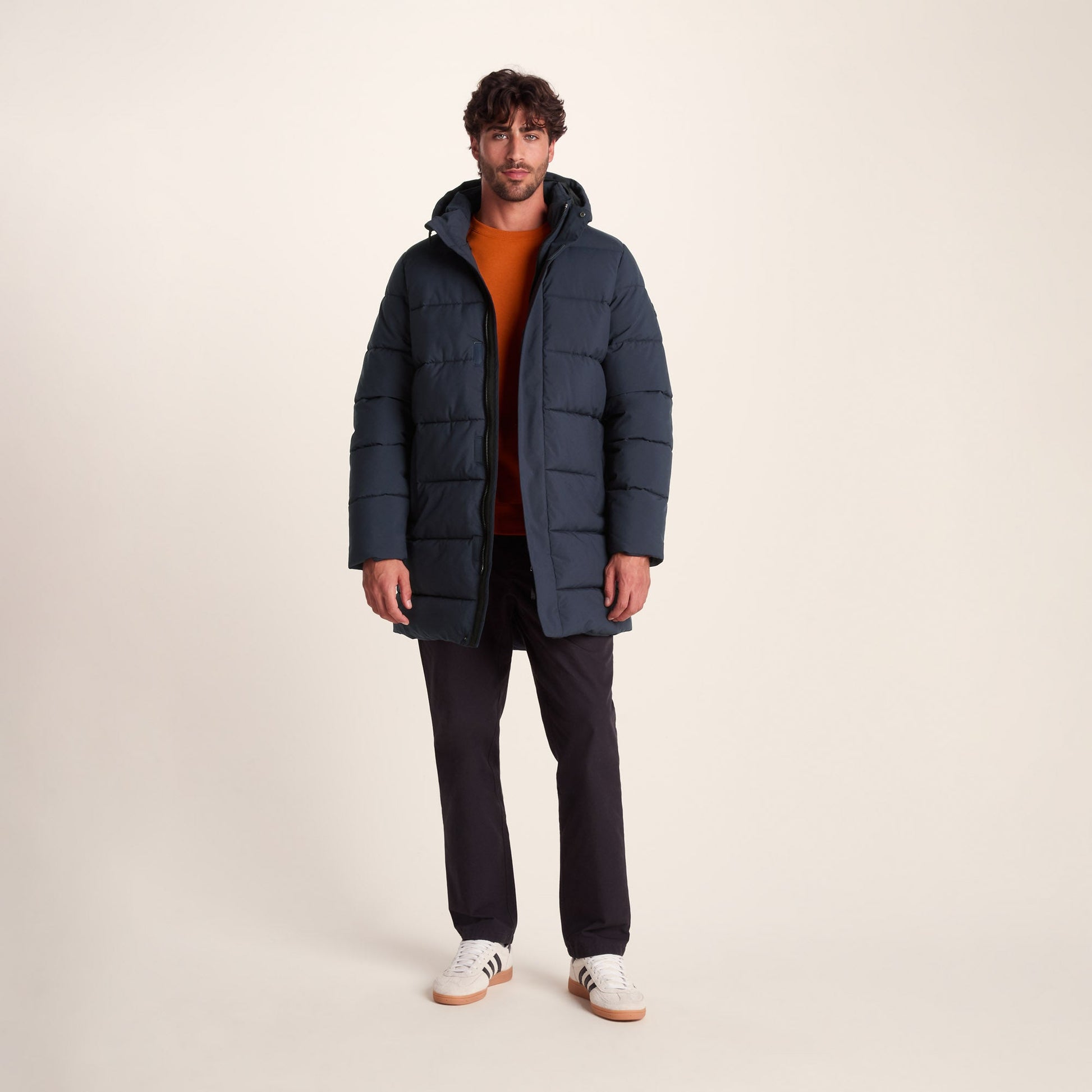 Preece Mens Long Shower Resistant Insulated Jacket - Dark Indigo