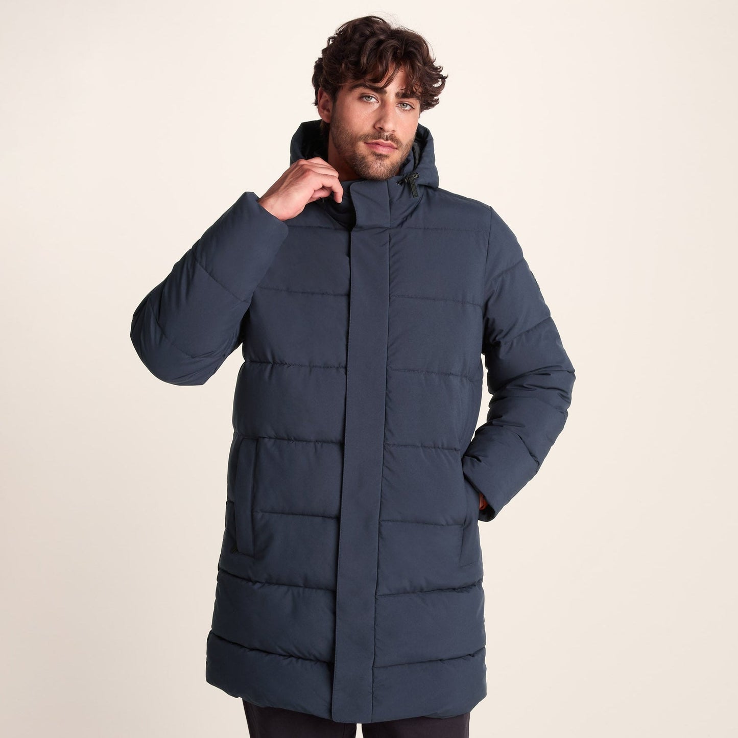 Preece Mens Long Shower Resistant Insulated Jacket - Dark Indigo