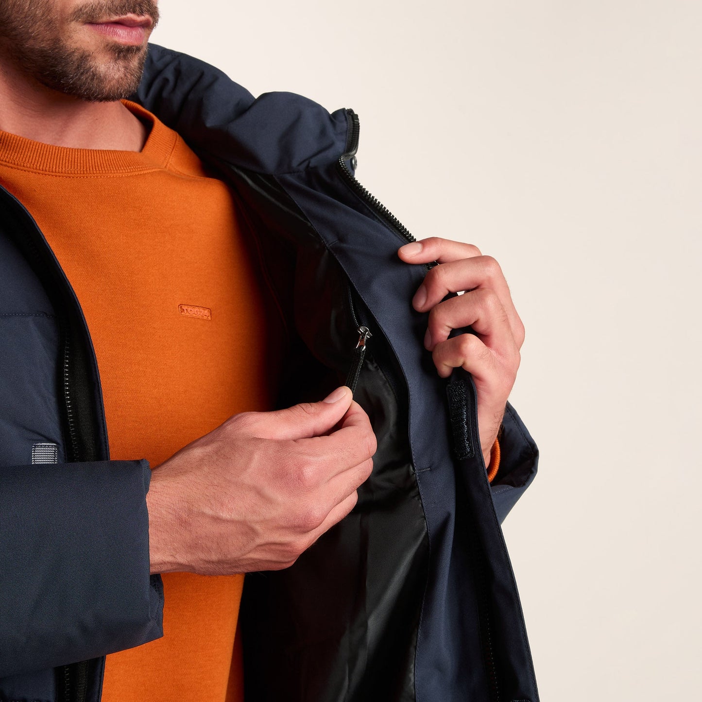 Preece Mens Long Shower Resistant Insulated Jacket - Dark Indigo