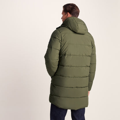 Preece Mens Long Shower Resistant Insulated Jacket - Khaki