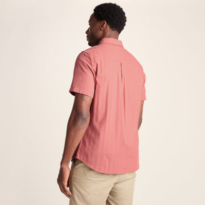 Preston Mens 100% Cotton Supersoft Short Sleeve Shirt - Redwood