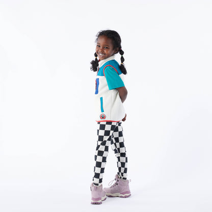 Racka Kids Shaun the Sheep Legging - Black Woolly Checkerboard