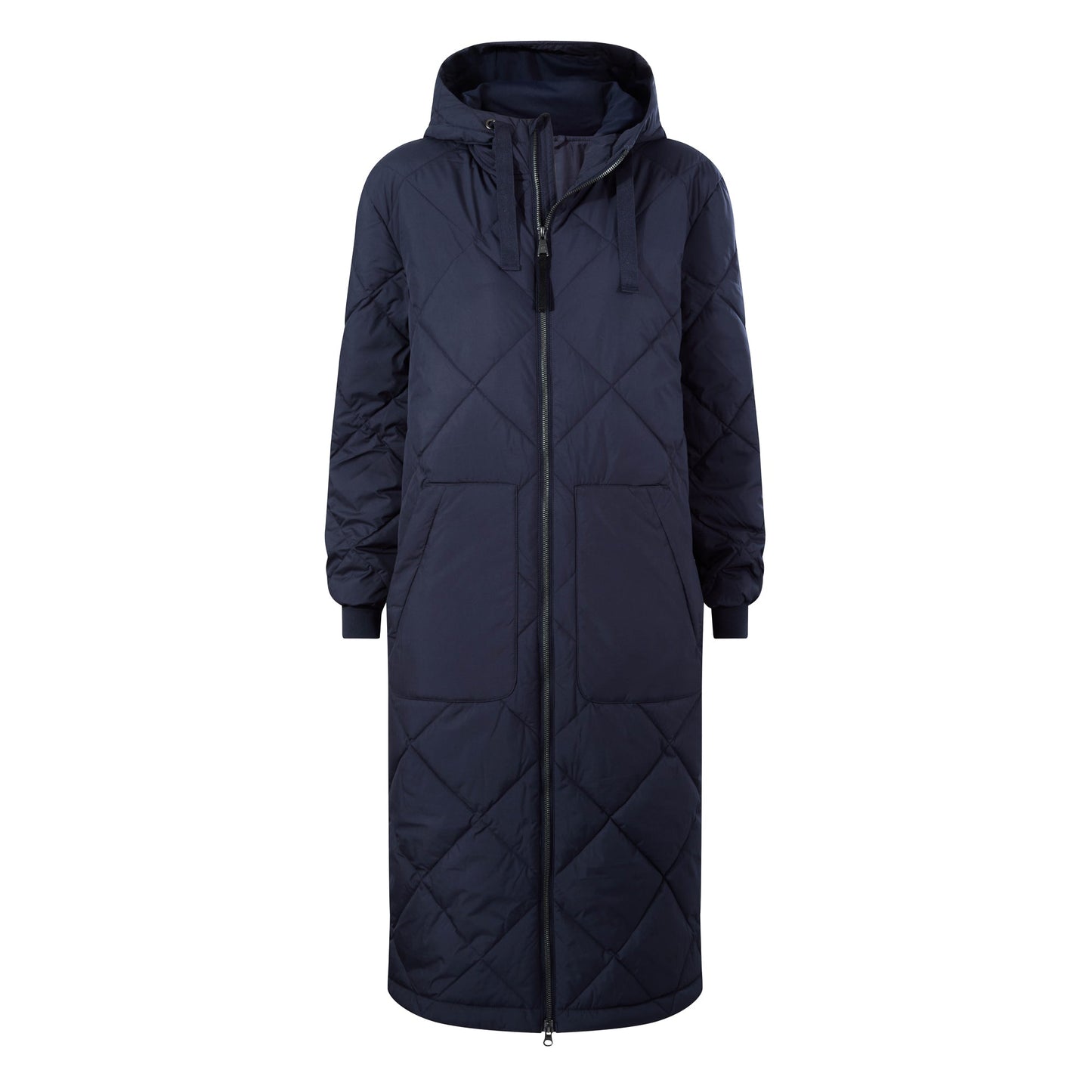 Rainey Womens Longline Lightweight Insulated Quilted Coat - Deepest Blue
