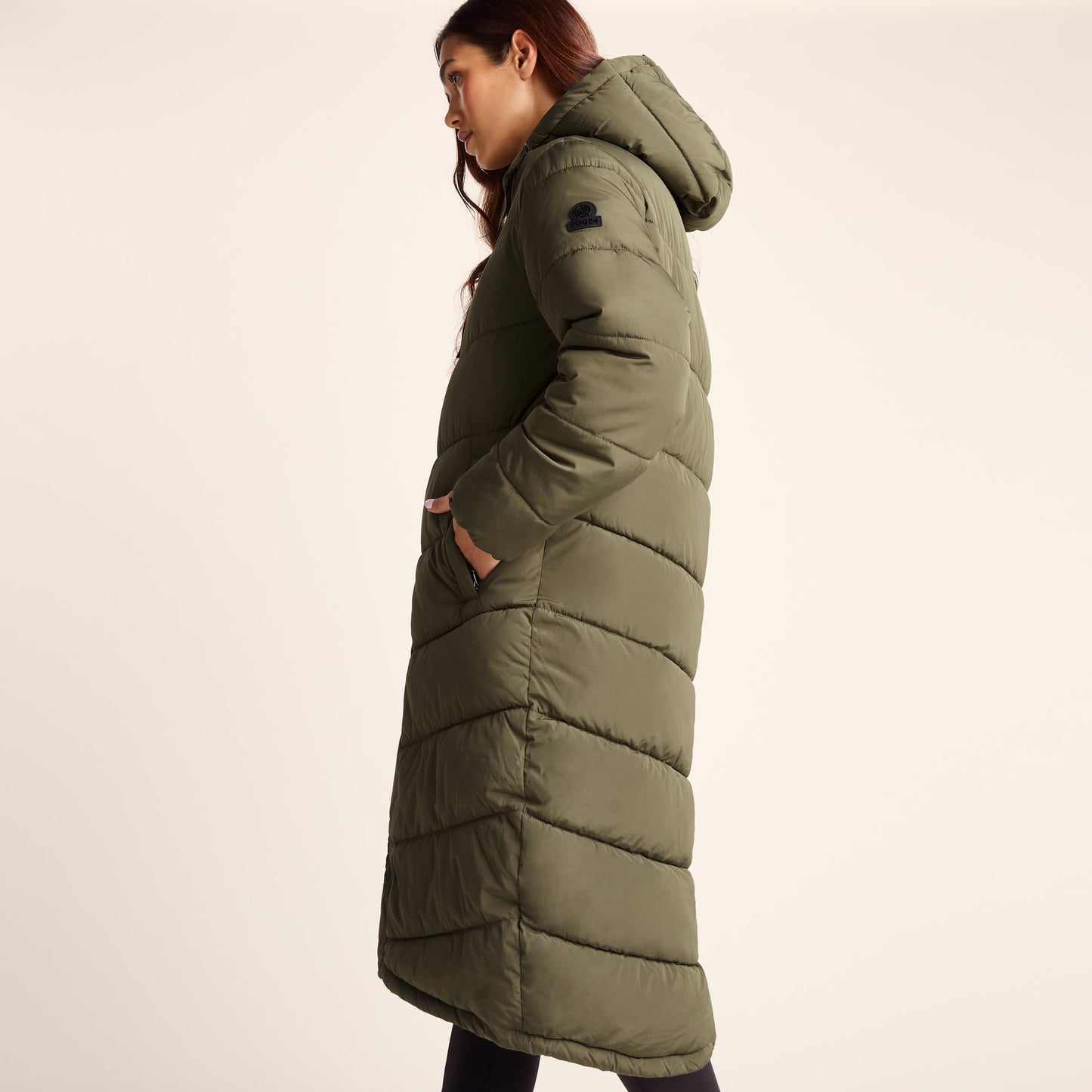 Raleigh Womens Long Insulated Jacket - Khaki