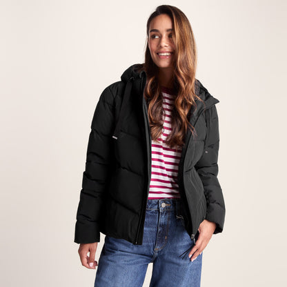 Raleigh Luxe Womens Shower Resistant Down Insulated Jacket - Black