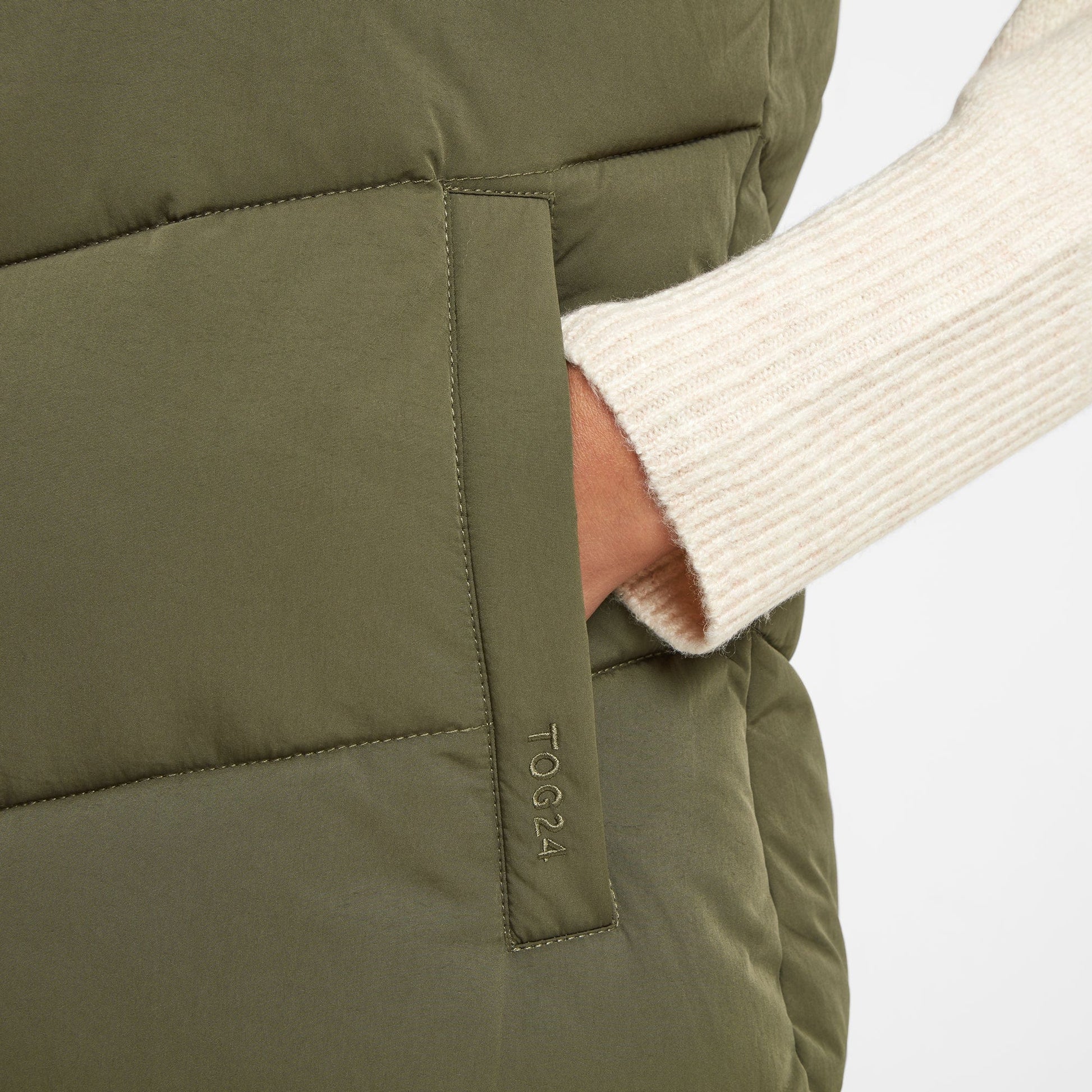 Ranskill Womens Long Insulated Gilet - Khaki