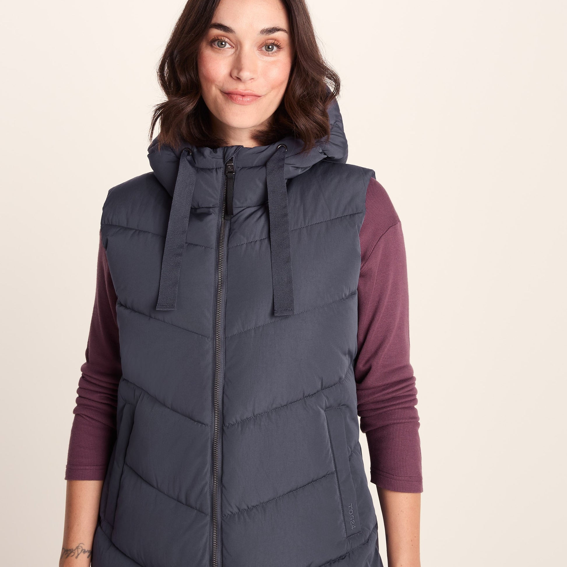 Ranskill Womens Long Insulated Gilet - Washed Blue