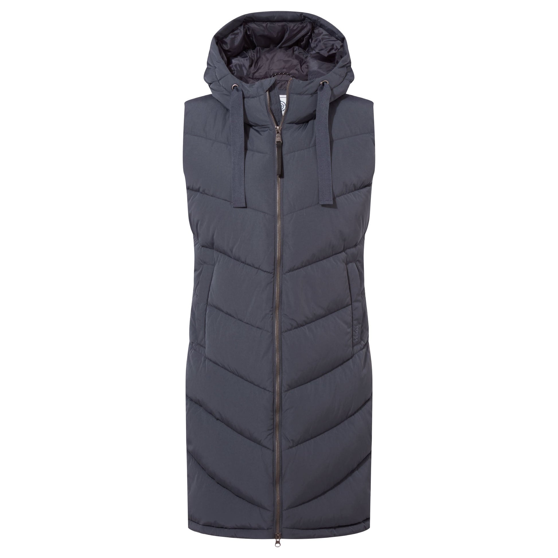 Ranskill Womens Long Insulated Gilet - Washed Blue