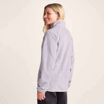 Rawson Womens Relaxed Fit Microfleece Zip Neck - Lavender Grey