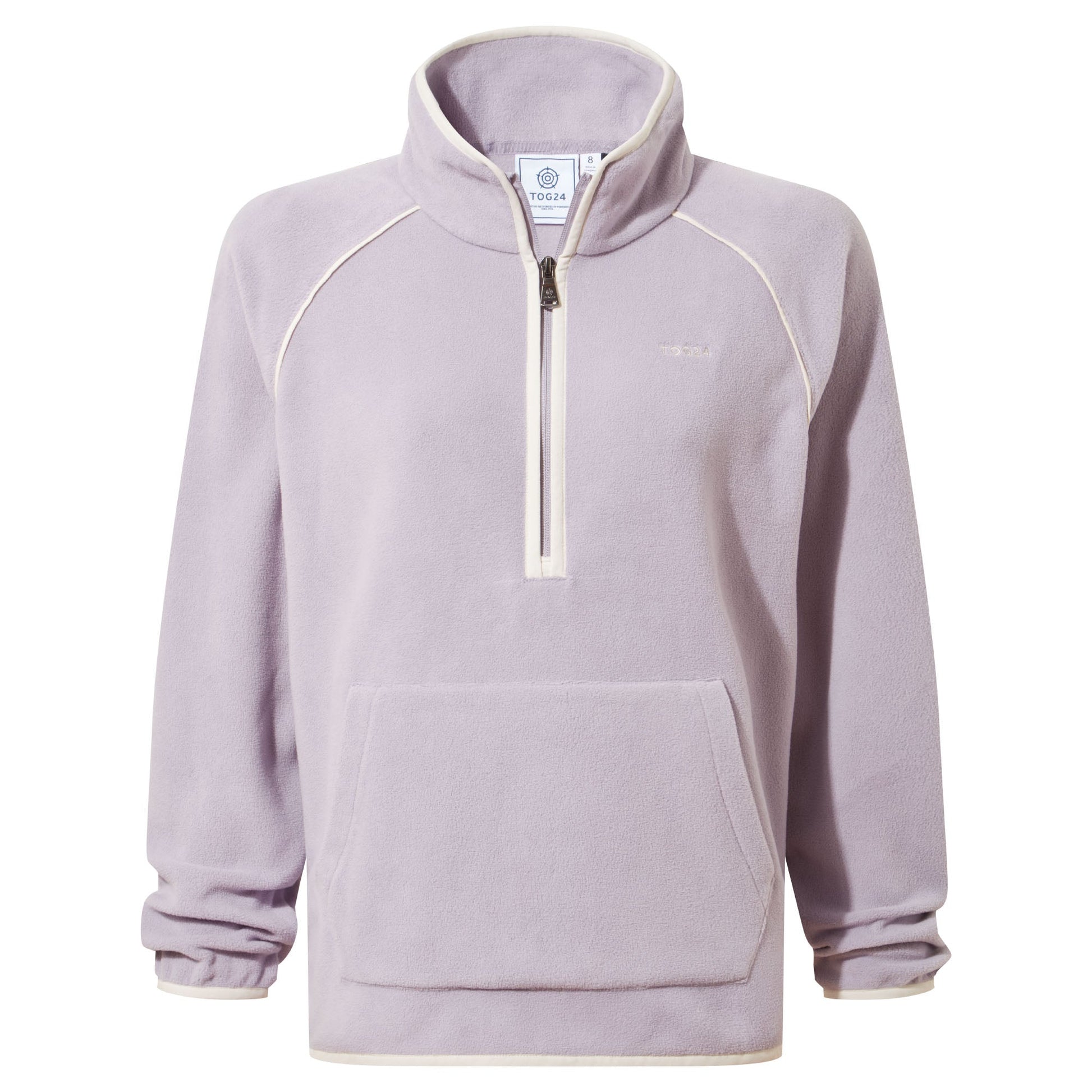Rawson Womens Relaxed Fit Microfleece Zip Neck - Lavender Grey