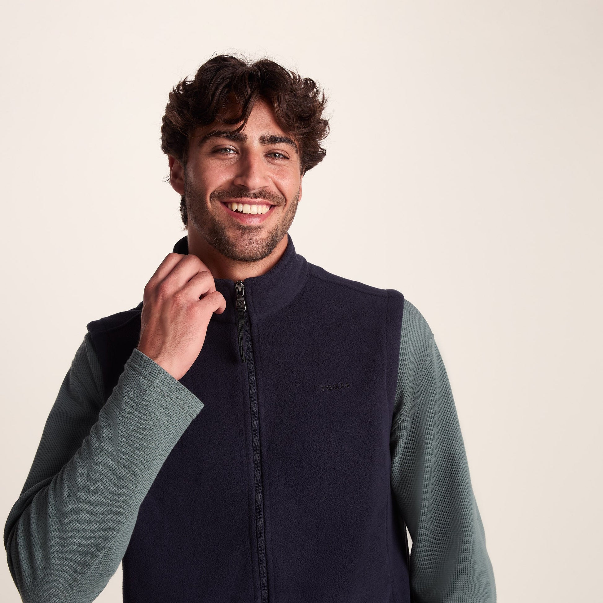 Revive Mens Fleece Gilet - Dark Indigo