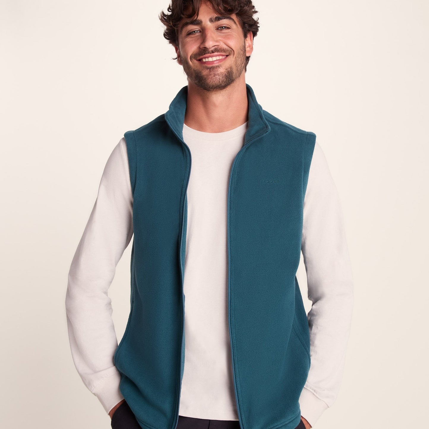 Revive Mens Fleece Gilet - Dark Turquoise