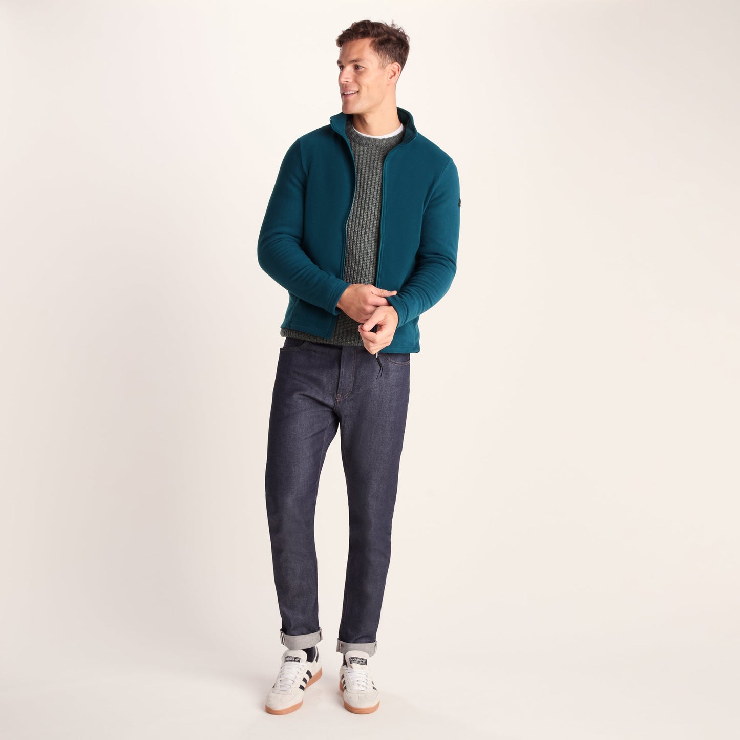 Revive Mens Fleece Jacket - Petrol Green