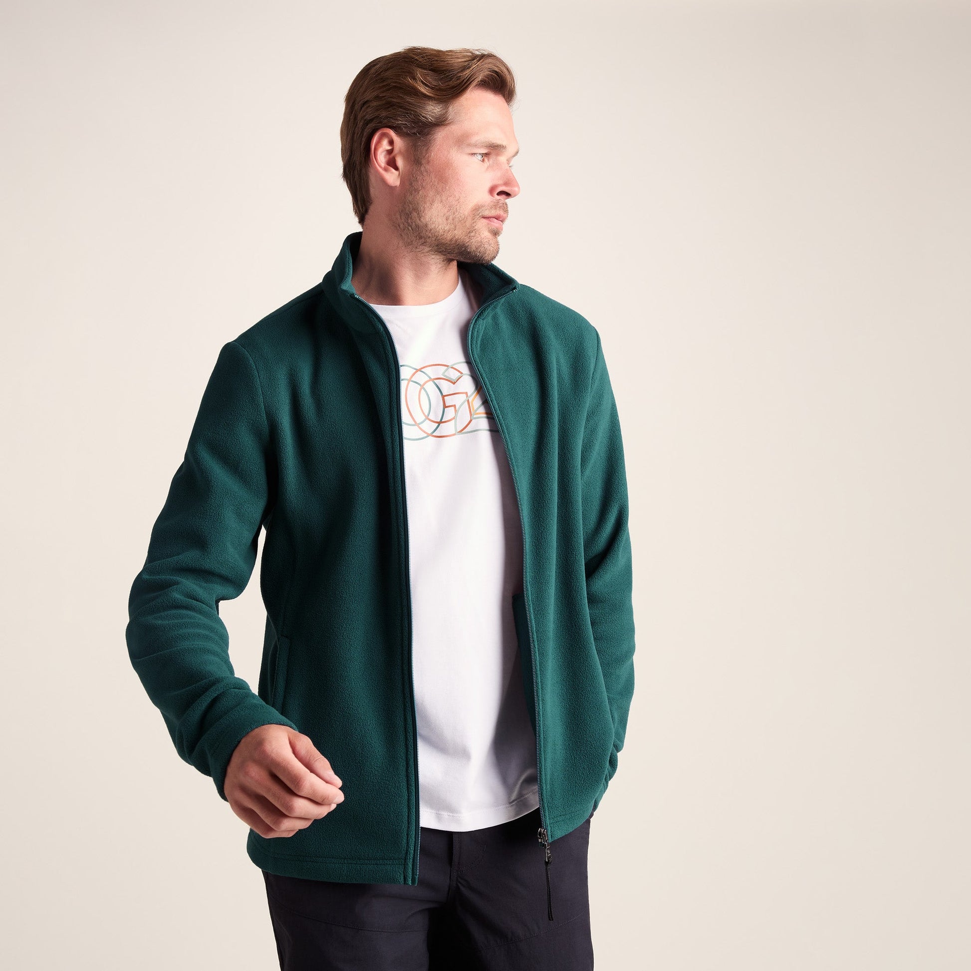 Revive Mens Fleece Jacket - Dark Turquoise