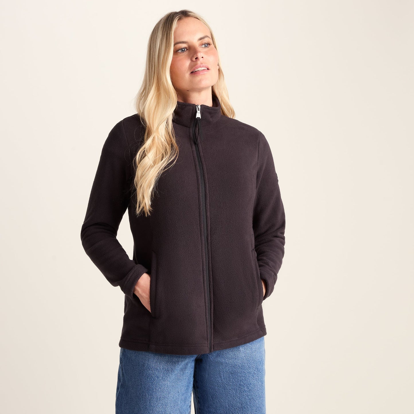 Revive Womens Fleece Jacket - Black
