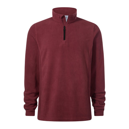 Revive Mens Quarter Zip Fleece - Garnet Red
