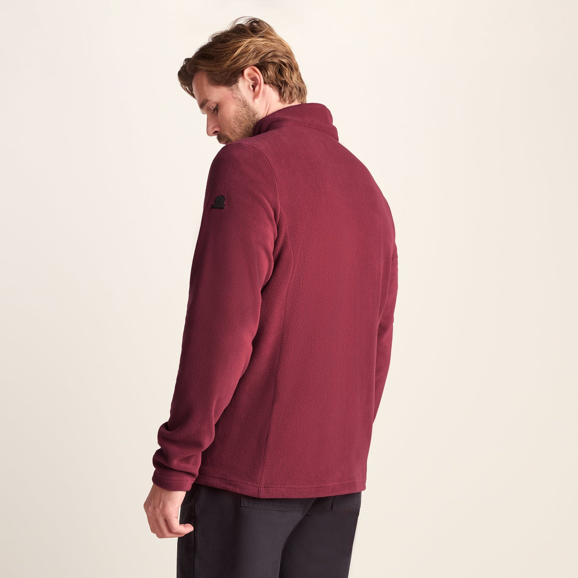 Revive Mens Quarter Zip Fleece - Garnet Red