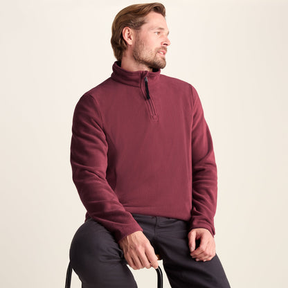 Revive Mens Quarter Zip Fleece - Garnet Red