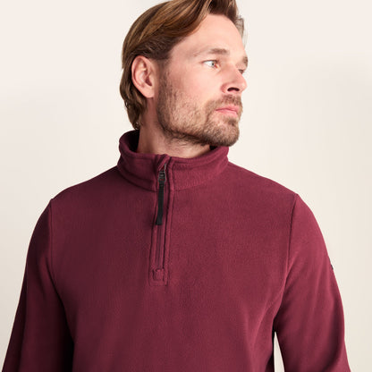 Revive Mens Quarter Zip Fleece - Garnet Red