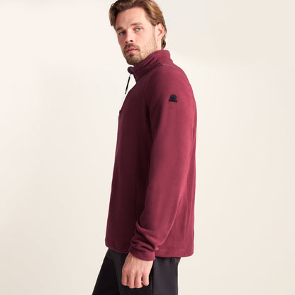 Revive Mens Quarter Zip Fleece - Garnet Red