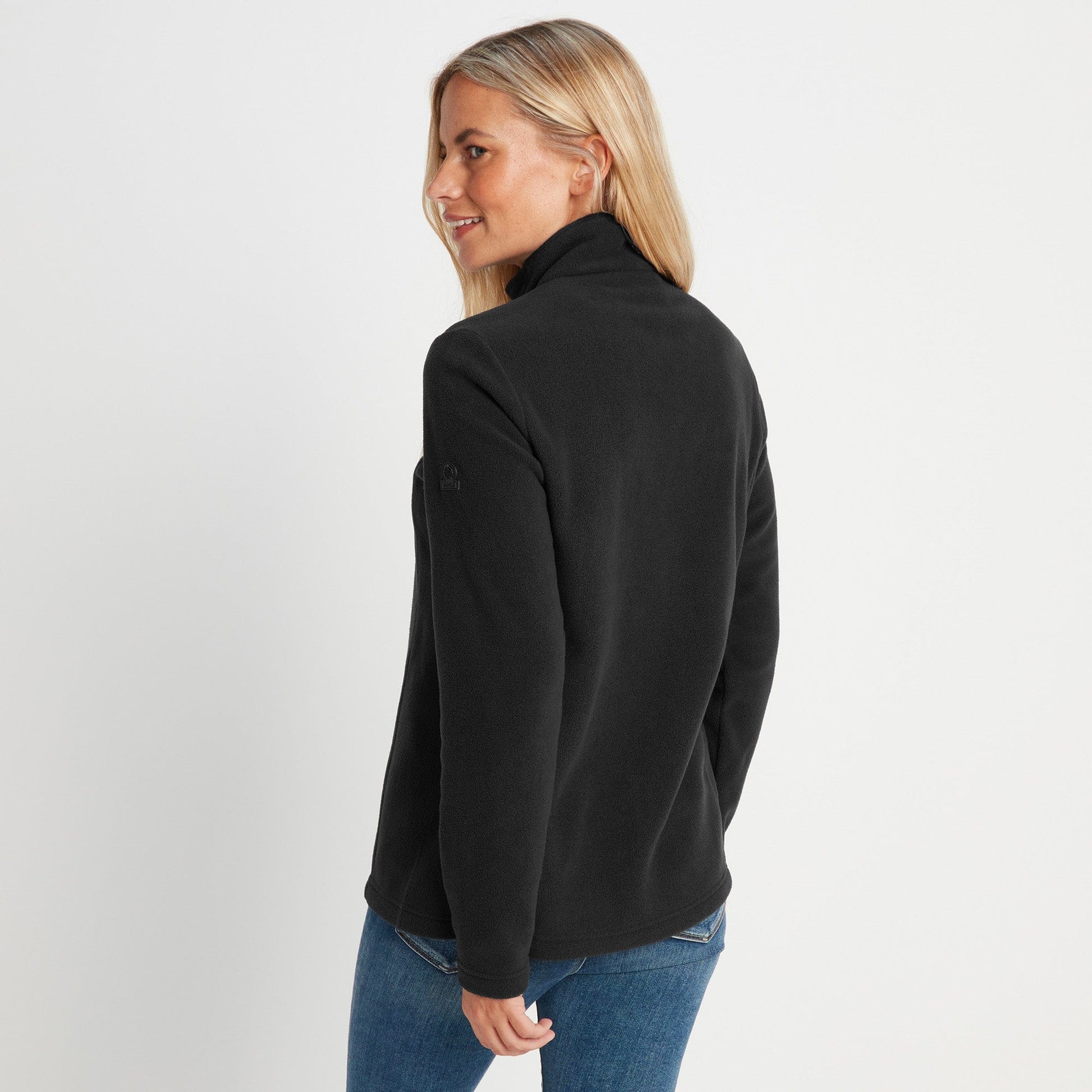 Revive Womens Quarter Zip Fleece - Black